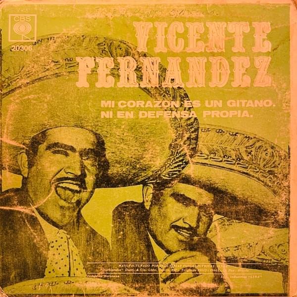 Album cover art for "Ni en defensa propia" by Vicente Fernández