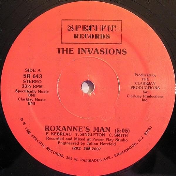 Album cover art for "Roxanne’s Dis" by The Invasions