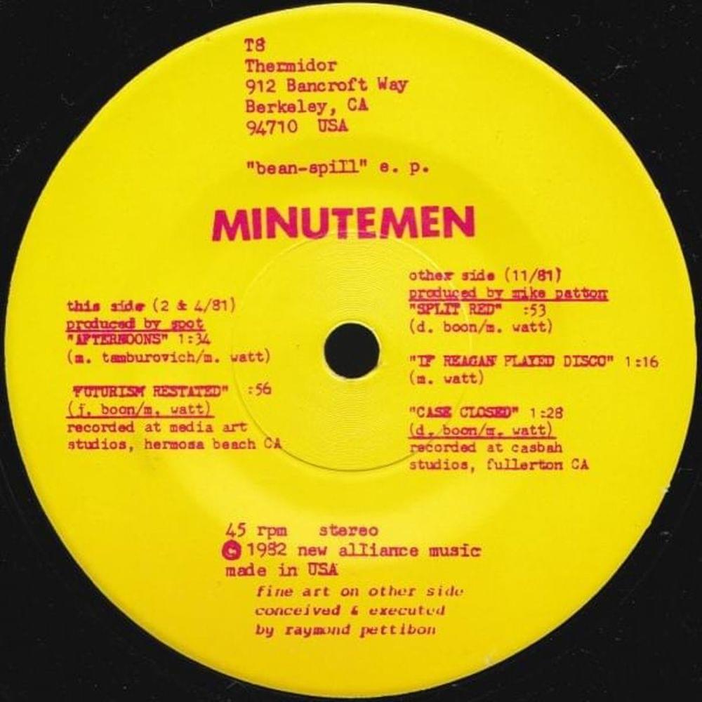 Album cover art for "If Reagan Played Disco" by Minutemen