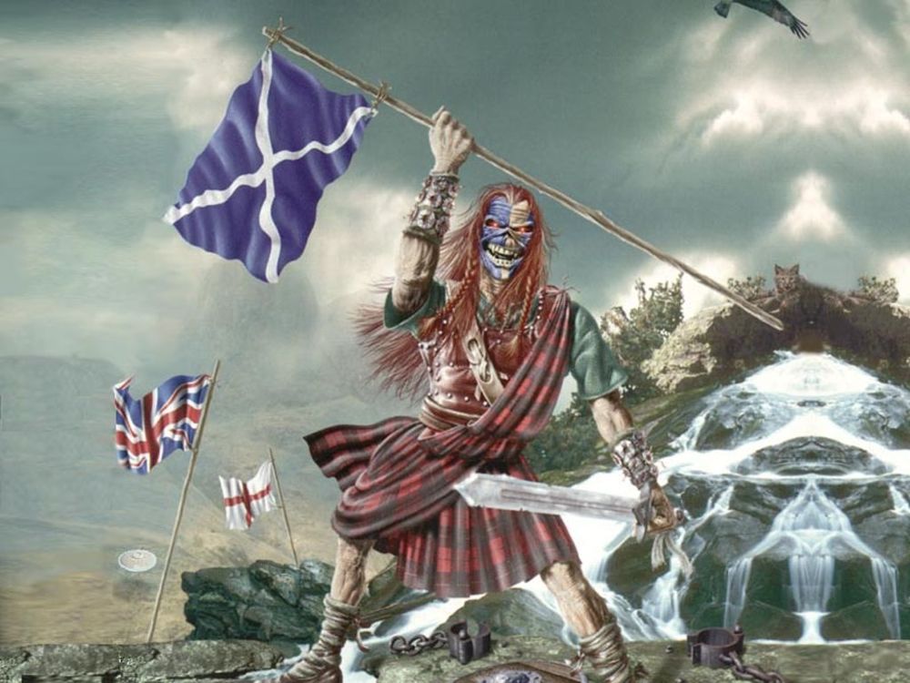 Album cover art for "The Clansman" by Iron Maiden