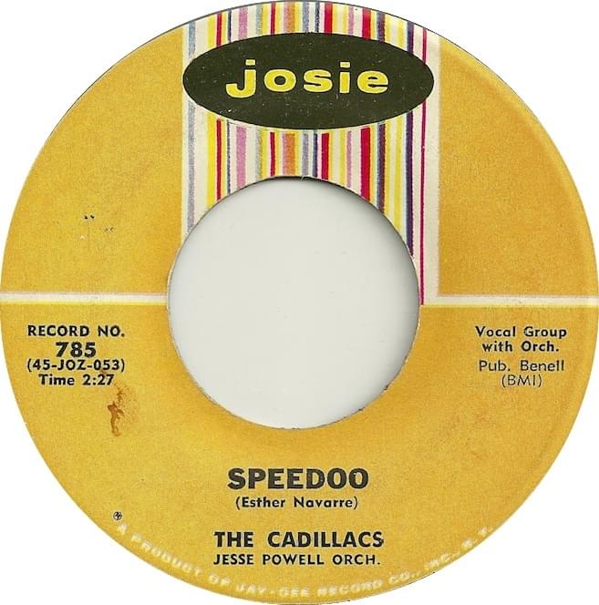 Album cover art for "Speedoo" by The Cadillacs & Jesse Powell Orchestra