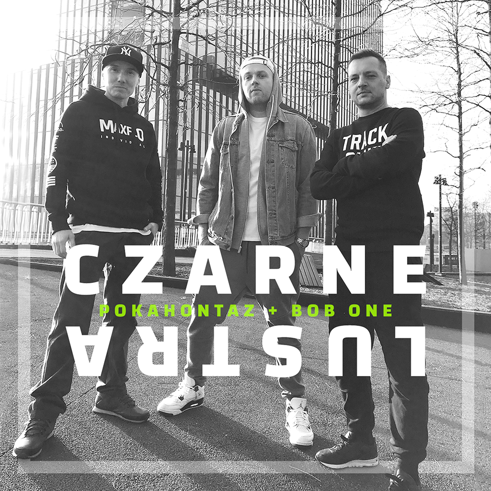 Album cover art for "Czarne lustra" by Pokahontaz & Bob One