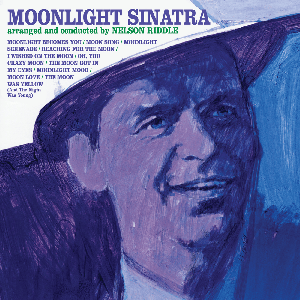 Album cover art for "The Moon Was Yellow" by Frank Sinatra