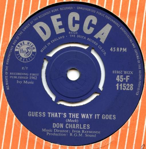 Album cover art for "Guess That’s the Way It Goes" by Don Charles