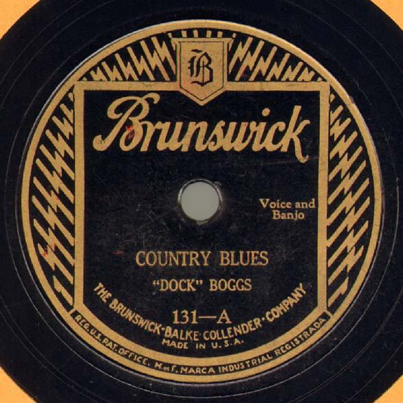 Album cover art for "Country Blues" by Dock Boggs