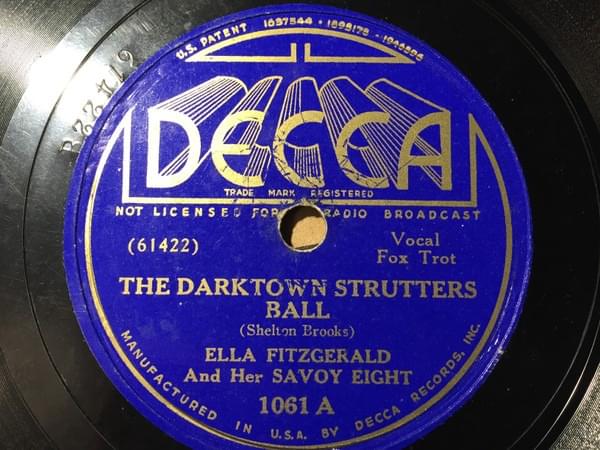 Album cover art for "The Darktown Strutters’ Ball" by Ella Fitzgerald