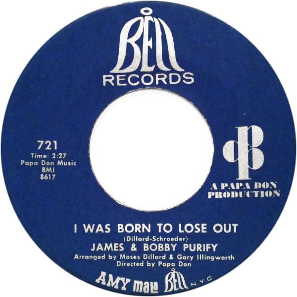Album cover art for "I Was Born To Lose Out" by James & Bobby Purify
