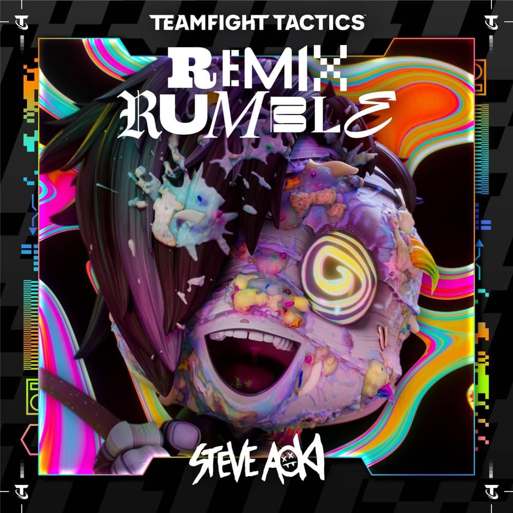 Album cover art for "Remix Rumble (Steve Aoki Remix)" by League of Legends