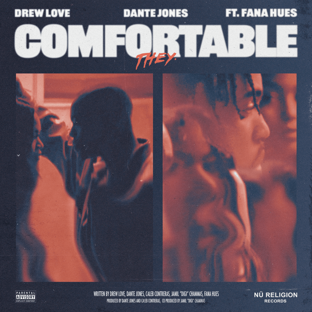 Album cover art for "Comfortable" by THEY. & Fana Hues
