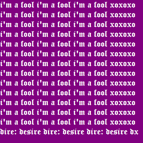 Album cover art for "I’M A FOOL" by ghostholding