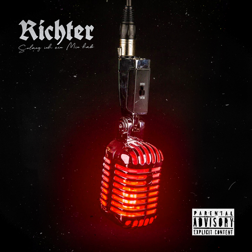 Album cover art for "Solang ich ein Mic hab" by Richter