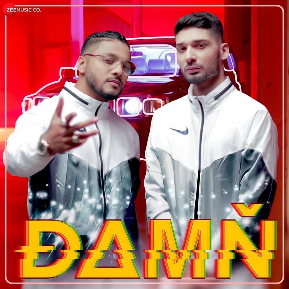 Album cover art for "Damn" by Raftaar & KR$NA