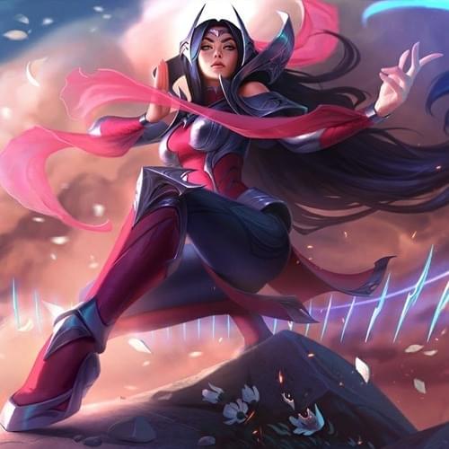 Album cover art for "Irelia, The Blade Dancer" by League of Legends