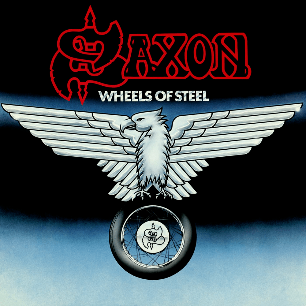 Album cover art for "Machine Gun" by Saxon