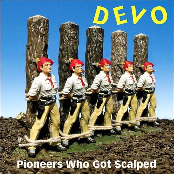 Album cover art for "Here to Go (Go Mix Version)" by Devo