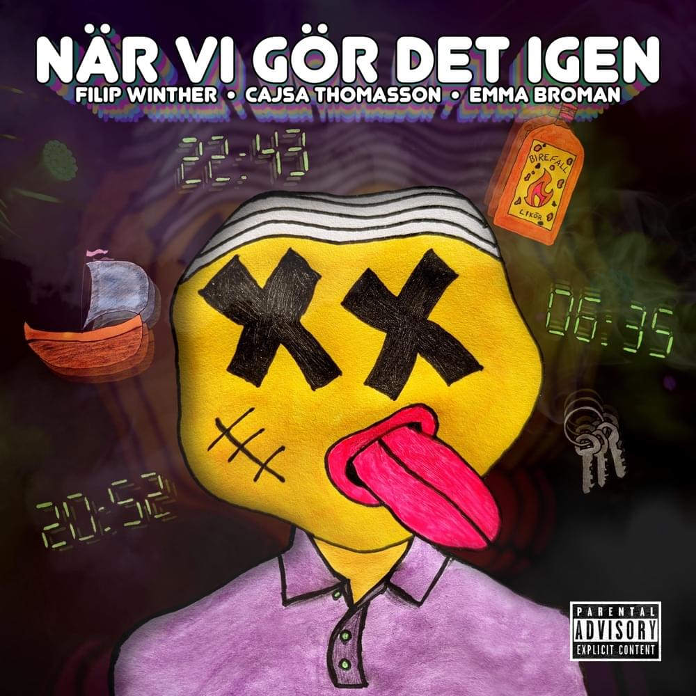 Album cover art for "När vi gör det igen" by Filip Winther & Cajsa Thomasson & Emma Broman