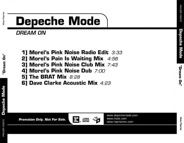 Album cover art for "Dream On [Pain Is Waiting Mix]" by Depeche Mode