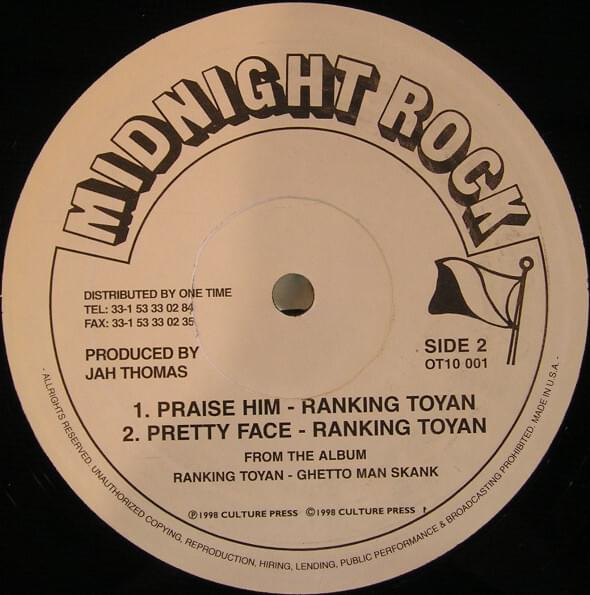 Album cover art for "Praise Him" by Ranking Toyan