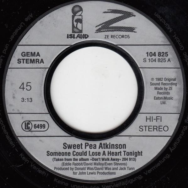 Someone Could Lose a Heart Tonight (Single Edit) by Sweet Pea Atkinson