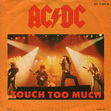 Album cover art for "Touch Too Much" by AC/DC