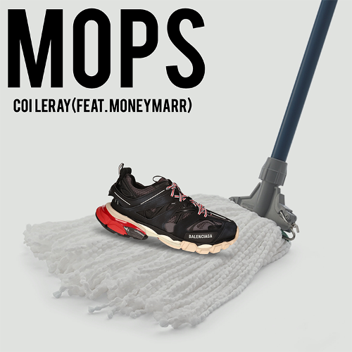Album cover art for "Mops" by Coi Leray & MoneyMarr