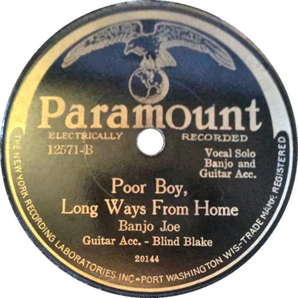 Album cover art for "Poor Boy, Long Ways from Home" by Gus Cannon