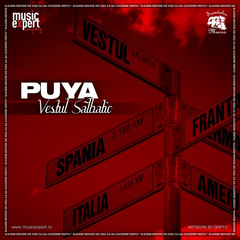 Album cover art for "Vestul sălbatic" by Puya