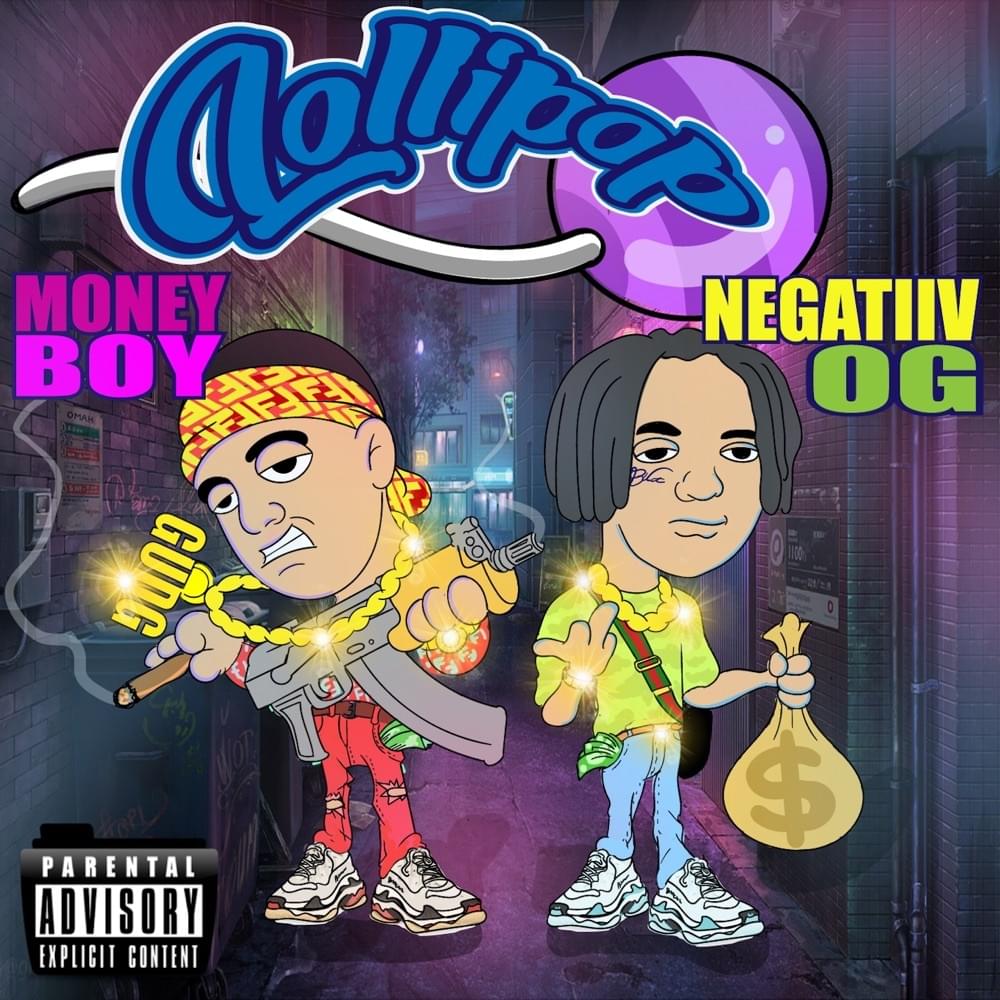 Album cover art for "Lollipop" by Money Boy & negatiiv OG