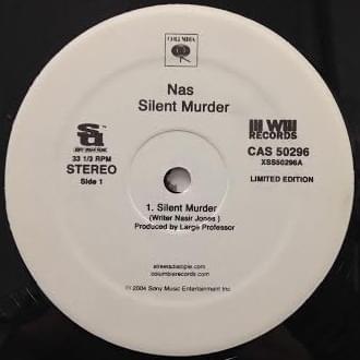 Album cover art for "Silent Murder" by Nas