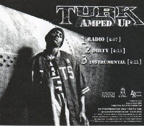 Album cover art for "Amped Up" by Turk
