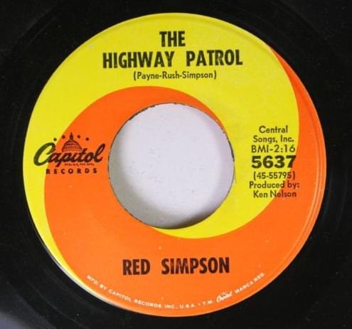 Album cover art for "The Highway Patrol" by Red Simpson