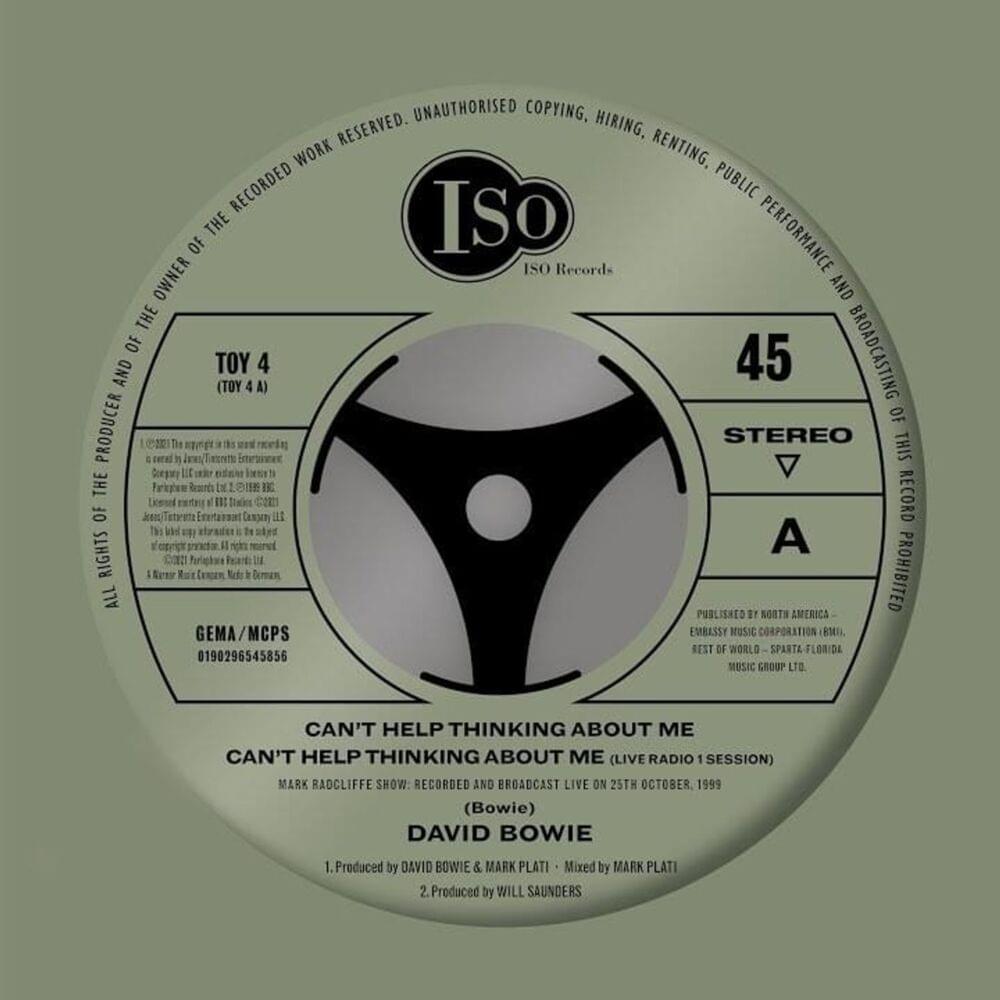 Album cover art for "Can’t Help Thinking About Me" by David Bowie