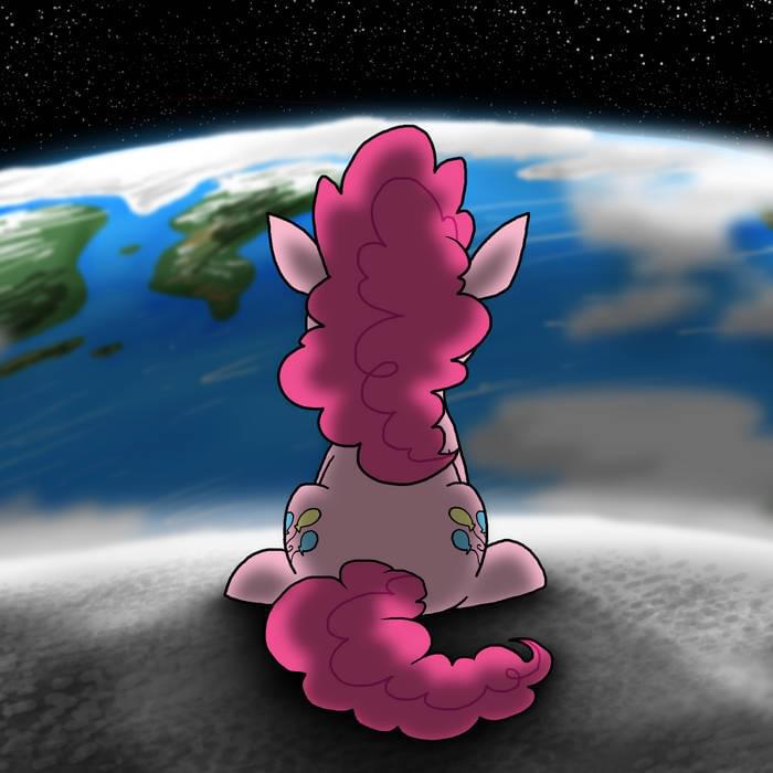 Album cover art for "Here on the Moon" by 4everfreebrony & Emily Jones & Faux Synder