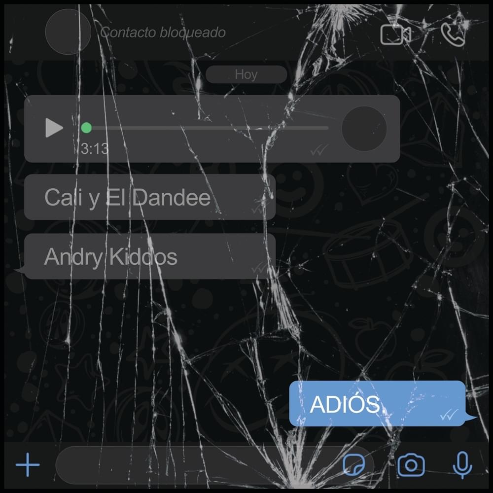 Album cover art for "Adiós" by Cali y El Dandee