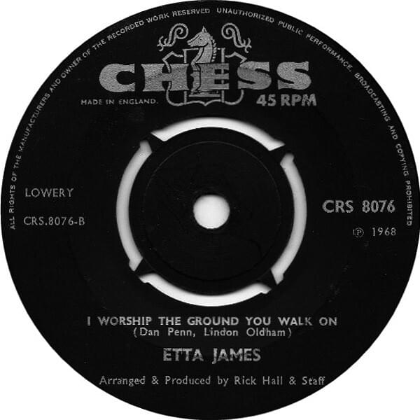 Album cover art for "I Worship the Ground You Walk On" by Etta James