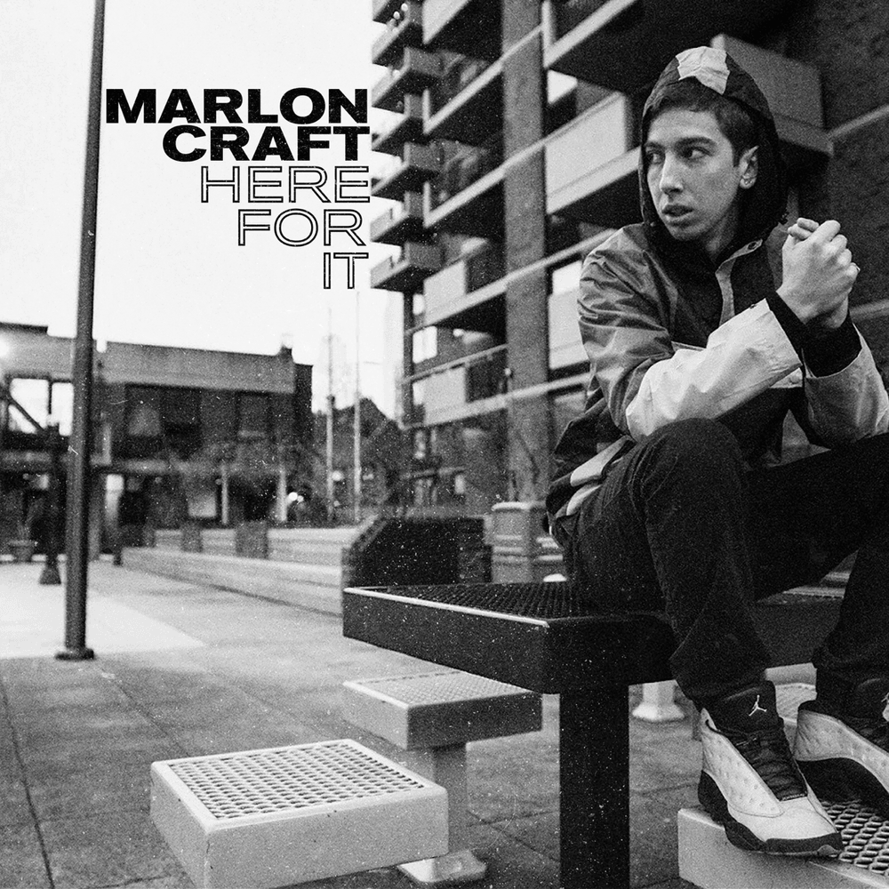 Album cover art for "Here For It" by Marlon Craft