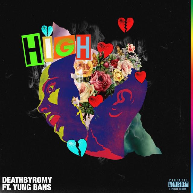 Album cover art for "High" by DeathbyRomy & Yung Bans