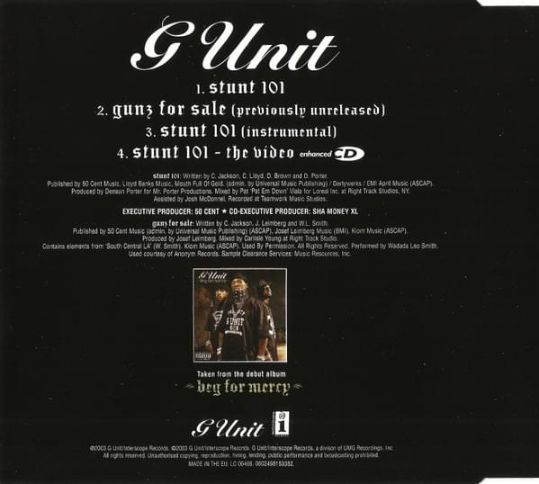 Album cover art for "Gunz for Sale" by G-Unit