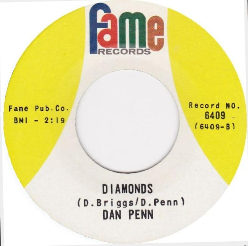 Album cover art for "Diamonds" by Dan Penn