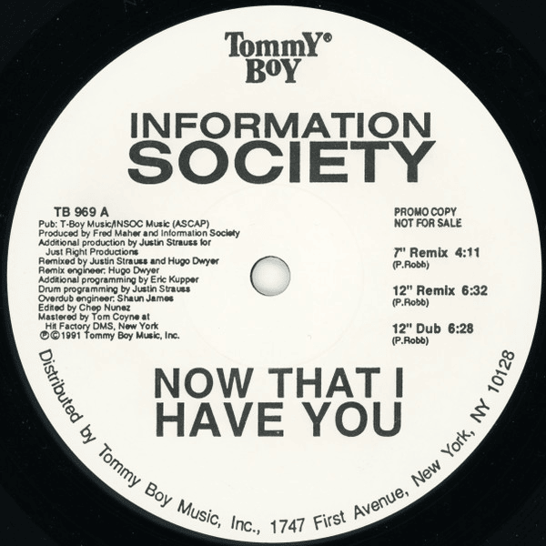 Album cover art for "Now That I Have You" by Information Society