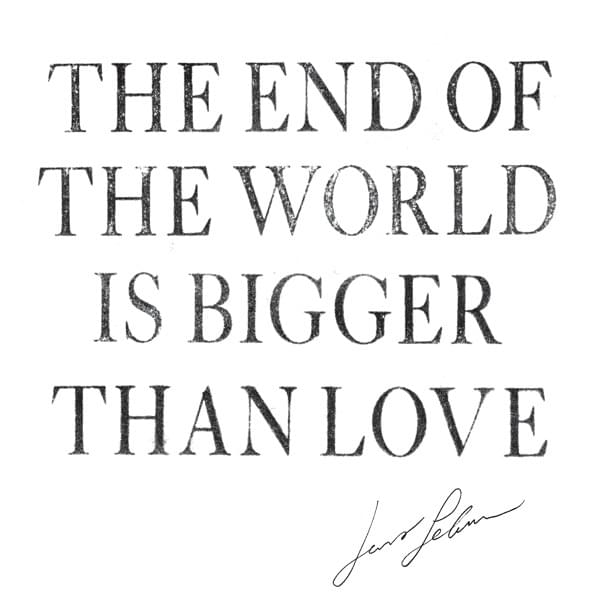 Album cover art for "The End of the World Is Bigger Than Love" by Jens Lekman