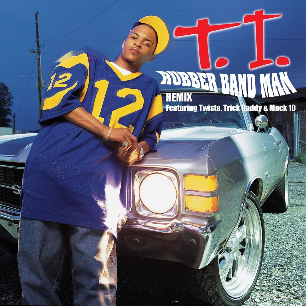 Album cover art for "Rubber Band Man (Remix)" by T.I. & Twista & Trick Daddy & Mack 10