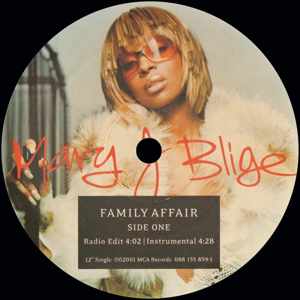Album cover art for "Family Affair (Pete Rock Remix)" by Mary J. Blige & Pete Rock & CL Smooth