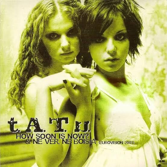 Album cover art for "How Soon Is Now?" by t.A.T.u.
