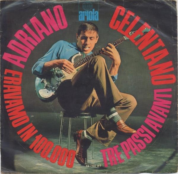 Album cover art for "Eravamo in 100.000" by Adriano Celentano