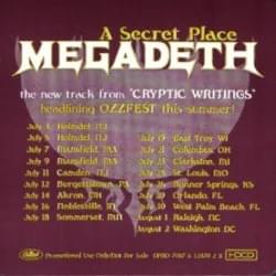 Album cover art for "A Secret Place" by Megadeth