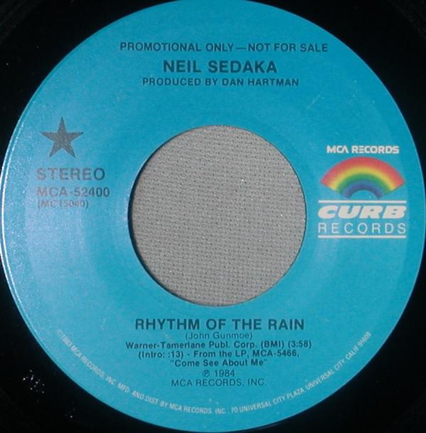 Album cover art for "Rhythm Of The Rain" by Neil Sedaka