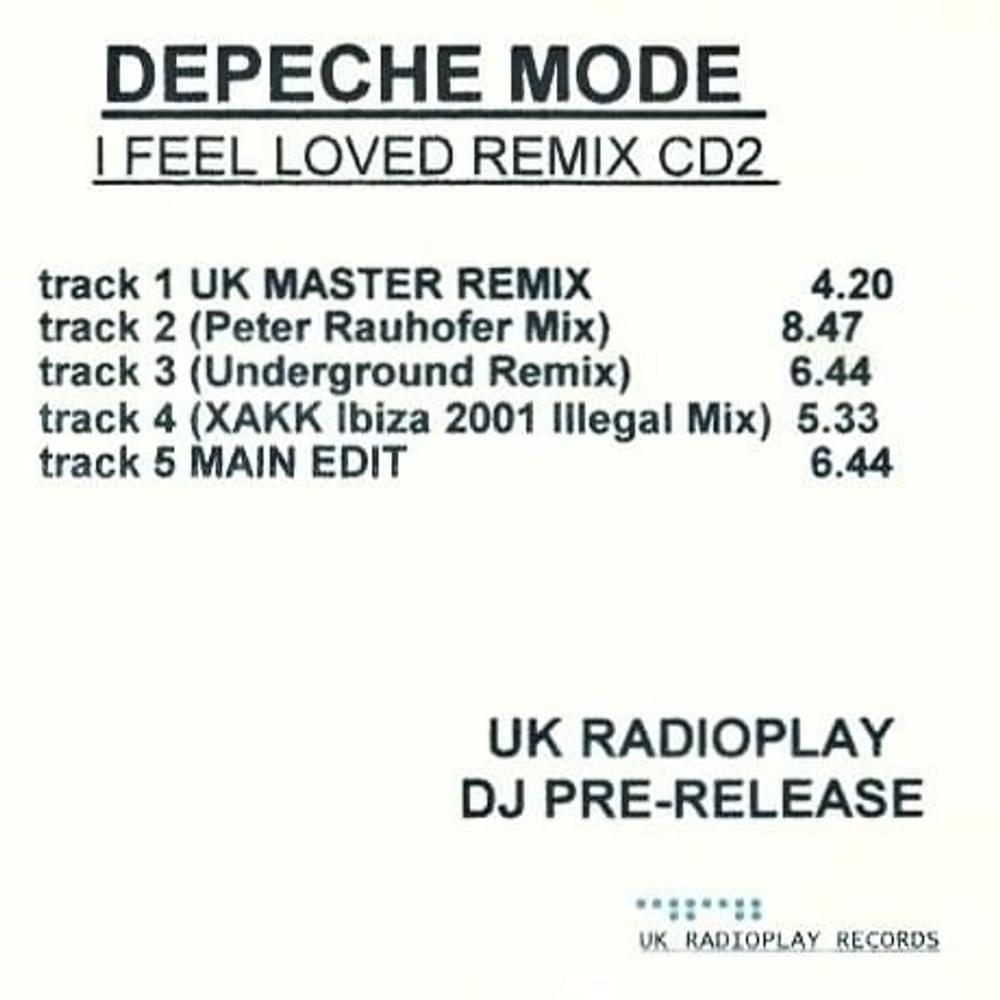 Album cover art for "I Feel Loved [Underground Remix]" by Depeche Mode