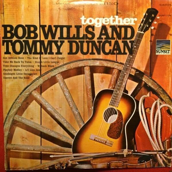 Album cover art for "San Antonio Rose" by Bob Wills