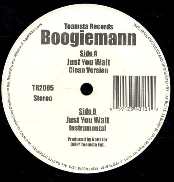 Album cover art for "Just You Wait" by Boogiemann